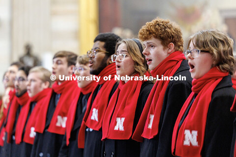 Members of the UNL Choirs perform ‘One Voice’ inside the United States Capitol Rotunda during th