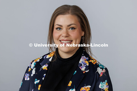 Studio portrait of Lauren Shepherd, Assistant Professor of Music Theory in the Glenn Korff School of