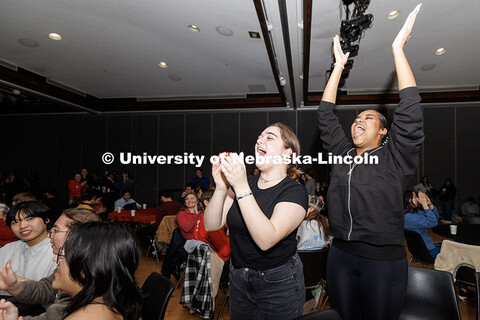 Hana Maddox, left, senior Broadcasting and Advertising and Public Relations double major, and Sydney