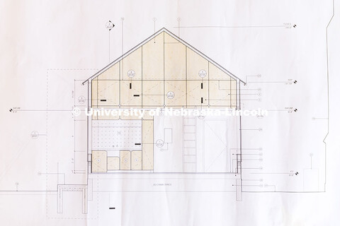 An architectural plan of the inside of the Art Chapel. Art Chapel. December 9, 2024. 