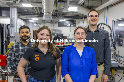 Group photo (left to right)of Amlan Balabantaray , a PhD candidate in biological systems engineering