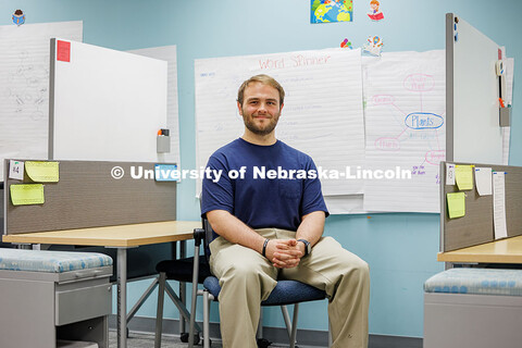 Lucas Timm, a senior elementary education major, completed part of his practicum by working in the K