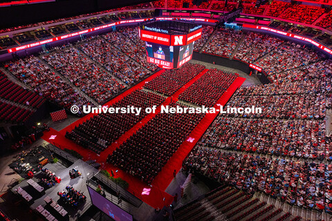Dr. Jeffrey Gold, President of the University of Nebraska System, addresses the UNL class of 2025 du