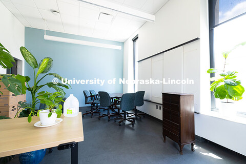 Potted plants mark Felix Olschofka's, Director and Chair of the Glenn Korff School of Music and Prof