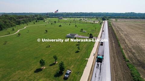 Aeiral view of Foundry Road and Siouxland Freedom Park in South Sioux City, Nebraska. Foundry road w