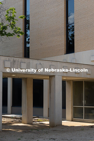 Exterior view of the Westbrook Music Building. June 12, 2025. 