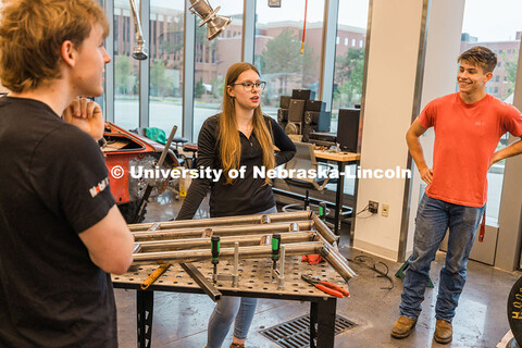 Anna Haydan, a UNL mechanical engineering major and one of the drivers for the UNL Figure 8 Racing t