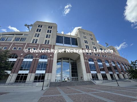 Exterior view of Memorial Stadium. June 26, 2025. 
