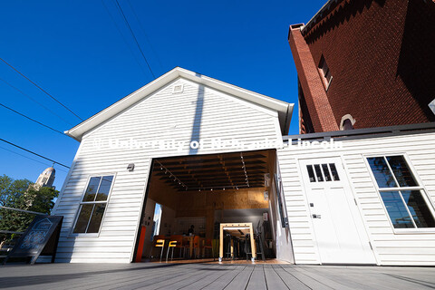 Exterior view of the newly remodeled Art Chapel, located on the north side of the F Street Neighborh