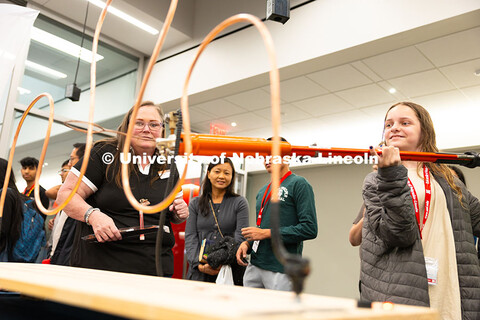 Telitha Plumlee-Stiefel, a Science Olympiad competitor from Founders Classical Academy in Arkansas, 