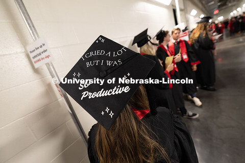 Danyka Gulvan decorated her cap with the words "I cried a lot but I was so productive." Gulran recei