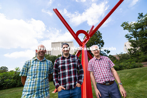 Mark Griep (from left), retired Professor of Chemistry, Steve Morin, Professor of Materials Chemistr