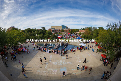 Wide shot of the Nvolvement Fair on City Campus. August 27, 2025. 