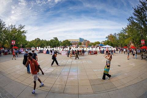 Wide shot of the Nvolvement Fair on City Campus. August 27, 2025. 