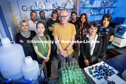 Janos Zempleni in his Leverton Hall lab. USDA funding supports Zempleni research on breastmilk consu