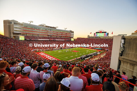 A wide shot of the new end zones at the Nebraska vs Akron football game. September 9, 2025. 