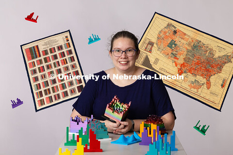 Studio portrait of Susan VanderPlas, professor of statistics. VanderPlas was recognized by the Natio