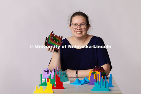 Studio portrait of Susan VanderPlas, professor of statistics. VanderPlas was recognized by the Natio