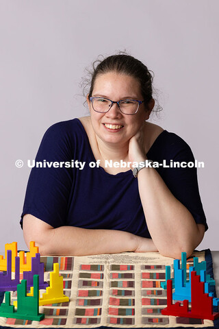 Studio portrait of Susan VanderPlas, professor of statistics. VanderPlas was recognized by the Natio