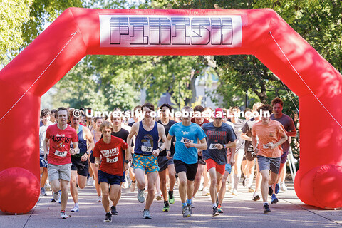Homecoming week’s activities opened with a 5K fun run from that began and ended on the Nebraska Un