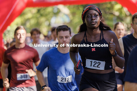 Homecoming week’s activities opened with a 5K fun run from that began and ended on the Nebraska Un