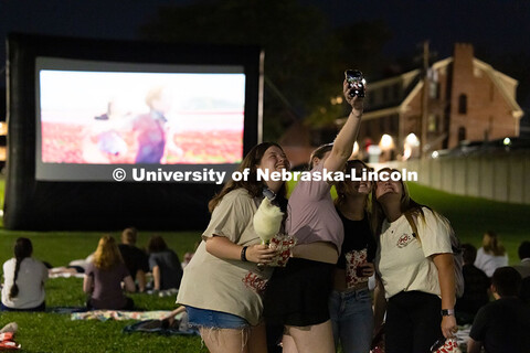 Annabeth Schubert (left), Elly Cheatle, Tatiana Hess and Addison Larsen pose for a selfie during the