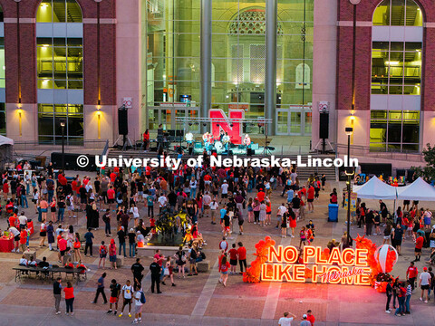 Aerial view of the local bands competing in Battle of the Bands during the 2025 Cornstock, part of H