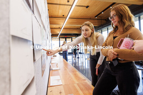Architecture 311 - Architectural Design Studio critiques at the HDR Pavilion Lobby inside Architectu