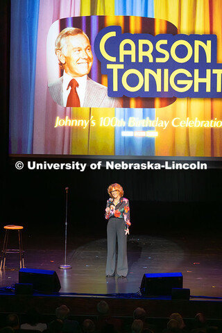 Comedian Carol Leifer performs at the Lied Center's 'Carson Tonight' to celebrate Johnny Carson’s 