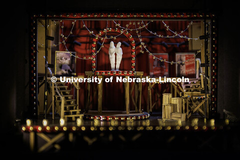 Stage dioramas in the Temple Building from the Johnny Carson School of Theatre and Film. Johnny Cars