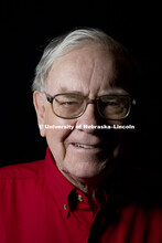 UNL alumnus Warren Buffett talks with Microsoft Corp. founder Bill Gates outside the Lied Center for