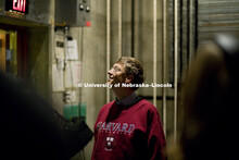 UNL alumnus Warren Buffett talks with Microsoft Corp. founder Bill Gates outside the Lied Center for