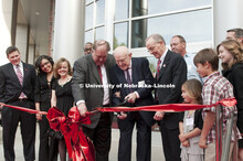 Dedication ceremony for the Jackie Gaughan Multicultural Center. Pictured; Jackie Gaughan cuts the r