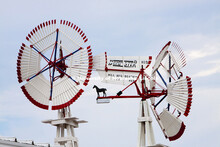 Windmills along Highway 34 between Seward and York, NE. 110826, 