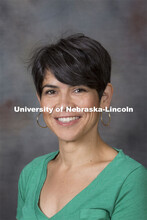 Studio portrait of Virginia Chaidez, Assistant Professor, Nutrition and Health Sciences, CEHS. Augus