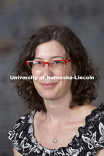 Studio portrait of Erica DeFrain, Assistant Professor, University Libraries. August 20, 2014. 