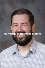 Studio portrait of Walker Pickering, Assistant Professor, Art and Art History. August 20, 2014. 