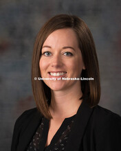 Studio portrait of Becca Brock, New Faculty Photo Shoot, August 19, 2015. 