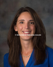 Studio portrait of Christina Carnes, New Faculty Photo Shoot, August 19, 2015. 