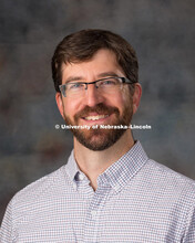 Studio portrait of Clay Cressler, New Faculty Photo Shoot, August 19, 2015. 