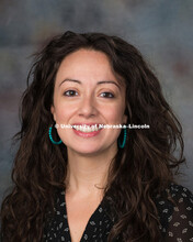 Studio portrait of Jennine Crucet, New Faculty Photo Shoot, August 19, 2015. 