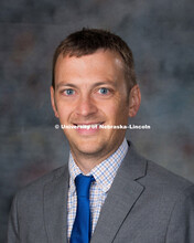 Studio portrait of Joshua Herr, New Faculty Photo Shoot, August 19, 2015. 