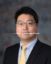 Studio portrait of Chungwook Sim, New Faculty Photo Shoot, August 19, 2015. 