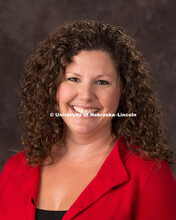 Studio portrait of Kacey Nelkin Pedersen, Office of Sponsored Programs. September 2, 2015, 