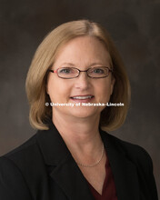 Studio portrait of Carol Boehler, Program Coordinator for Graduate Studies. September 28, 2015, phot