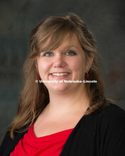 Studio portrait of Katie Partusch, University Affairs, October 17, 2015. 