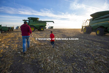 Spohn Farms, Friend, NE. Corn Harvest. South-central Nebraska.  October 15, 2015. 