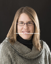 Studio portrait of Harriet Wintermute, Librarian, University Libraries, December 21, 2015. 