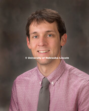 Studio portrait of Jordan Schmidt, Career Services, January 7, 2015. 