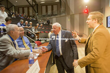 Ronnie Green moderates a talk with Clayton V. Yeutter, Former U.S. Trade Representative and U.S. Sec